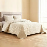 Luxury Style Comforter and Bedspread Set High Quality Anti Static Polyester with Pillowcases Breathable
