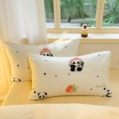 Cute Cartoon Winter Warm Quilt Cover Set Queen Bedding Set