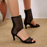 black Women Mesh Sandals