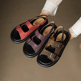 horse leather low Heel
