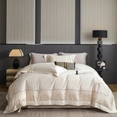 Butterfly Embroidery Jacquard Egyptian Cotton Bedding Set