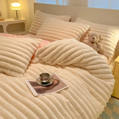 Winter Thick Warm Duvet Cover Set Coral Velvet Luxury Bedding Sets