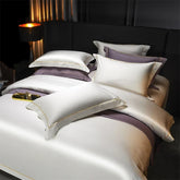 1000TC Egyptian Cotton Luxury Embroidery Solid Color Hotel Style Bedding Set