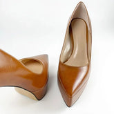 Brown PU Pumps