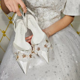 Style White Low-Heeled Single Shoes