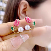 Blossom Beauty Flower Love Earrings