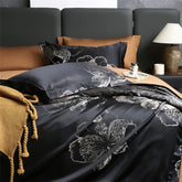 1000TC Egyptian Cotton Floral Jacquard Silky Satin Bedding Set