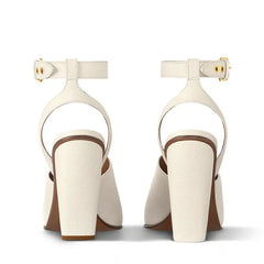 white Peep toe Sandals