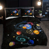 Universe Duvet Set with Pillowcase Planet Galaxy Printed Boys Girls Custom Made Digital Printed 3-Piece No Bed Sheet Bedding Set