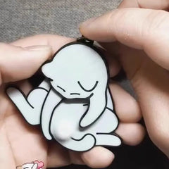 Playful Cat Quirky Keychain