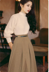 2-teiliges kariertes Dark Academia-Set