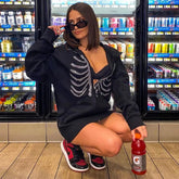 Bedazzle Bliss Rhinestone Hooded Sweater