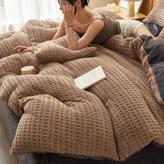 Luxury Warm Plush 4pcs Bedding Set