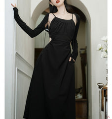 Conjunto de dos piezas de vestido gótico de bruja oscura Karma-Bewitched