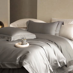 1000TC Egyptian Cotton Duvet Cover Set with Hollow Lace Trim Luxury Soft Smooth Bed Linen High Thread Count Bedding Set