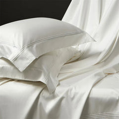 Luxury White Hotel Style Premium 100S Long Staple Cotton Bedding Set