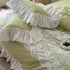 French Romantic 100% Cotton Washed Cotton Bedding Set