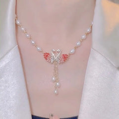 Swan Love Charming Pendant Necklace