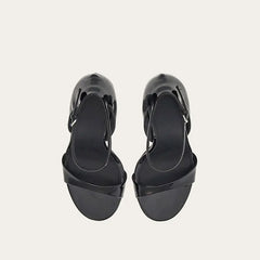 Round Toe One Piece with Super High Slope Heel