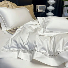 4Pcs Luxury 1000TC Egyptian Cotton White Hotel Style Bedding Set