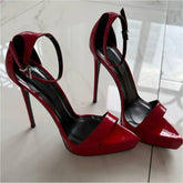 Patent Leather Platform Belt buckle Wedding Shoes