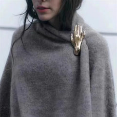 Hand Accent Art Brooch Pin