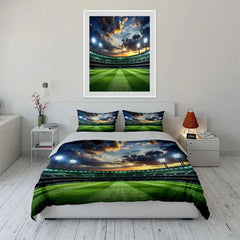 Stadium under dramatic sky. Print Bedding Set