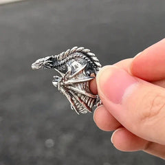 Majestic Dragon Wing Open Ring