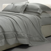 1000TC Egyptian Cotton Luxury Embroidery Hotel Style Solid Color 4Pcs Bedding Set
