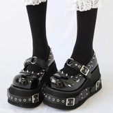 Gothic Rivet Muffin 10 CM Platform Mary Jane Shoes