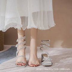 Snake-like Winding Sandals