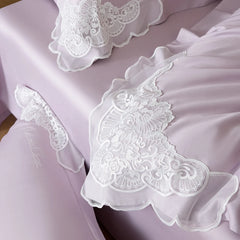 Elegant Lace Embroidery Luxury Bedding Set