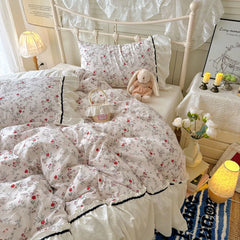 INS Princess Ruffle Printed Bedding Set