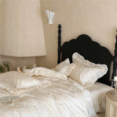French Exquisite Style Bedroom Tencel Cotton Bed Four Piece Set Pure Cotton Duvet Cover Butterfly Embroidery Jacquard Bed Cover