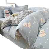 Korean Printed Duvet Cover Twin Queen Soft Comforter Covers Washable Single Double Bedding Home Quilts Cover (No Pillowcase)