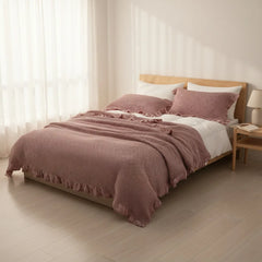 100% Cotton Solid Color Soft No Shedding Bedding Set