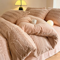 Luxury Faux Rabbit Velvet Bedding Sets