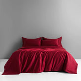 1000TC Egyptian Cotton Luxury Solid Color Soft Silky 4/6Pcs Bedding Set