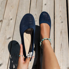 Flat Sole Single Shoe Spring/summer/autumn Mesh Fabric Shallow Mouth Soft Sole Breathable Loafers