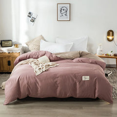 1PC Cotton Single Double Quilt Cover Simple Solid Color Korean Version Duvet Covers Skin Friendly Bedding Comforters Covers