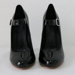 Patent Leather Belt buckle high-heeled Shoes