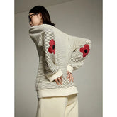 Blossom Trail Stripes Sweatshirt