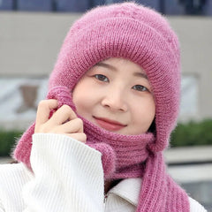 Winter Protection Plush Hat Scarf