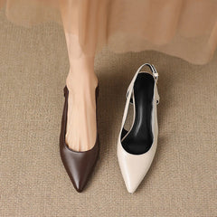 cowhide pointed high Heels