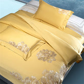 1000TC Egyptian Cotton Chinese Style Flowers Embroidery Luxury Bedding Set