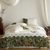 Vintage French-style Printed Patchwork Lace 1000TC Egyptian Cotton Bedding Set