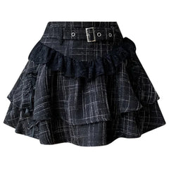 Karina Minirock mit Spitzenrüschen