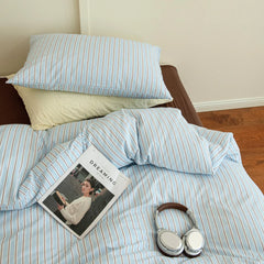 1Pcs Stripe Print Duvet Cover Twin Queen King Quilt Cover Korean Four Seasons Full Queen Adult Kids Dormitory Comforter Cover