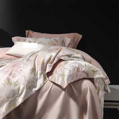 Luxury Floral Jacquard Egyptian Cotton Bedding Set