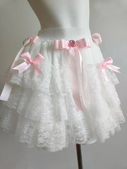 Candy Dance – Coquette-Minirock mit Spitzenschleife